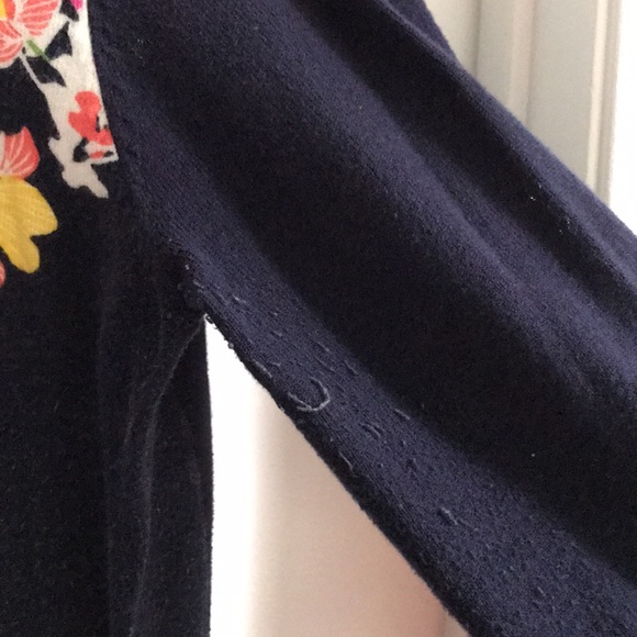 A New Day Target Brand Blue Floral Cardigan - Picture 3 of 6